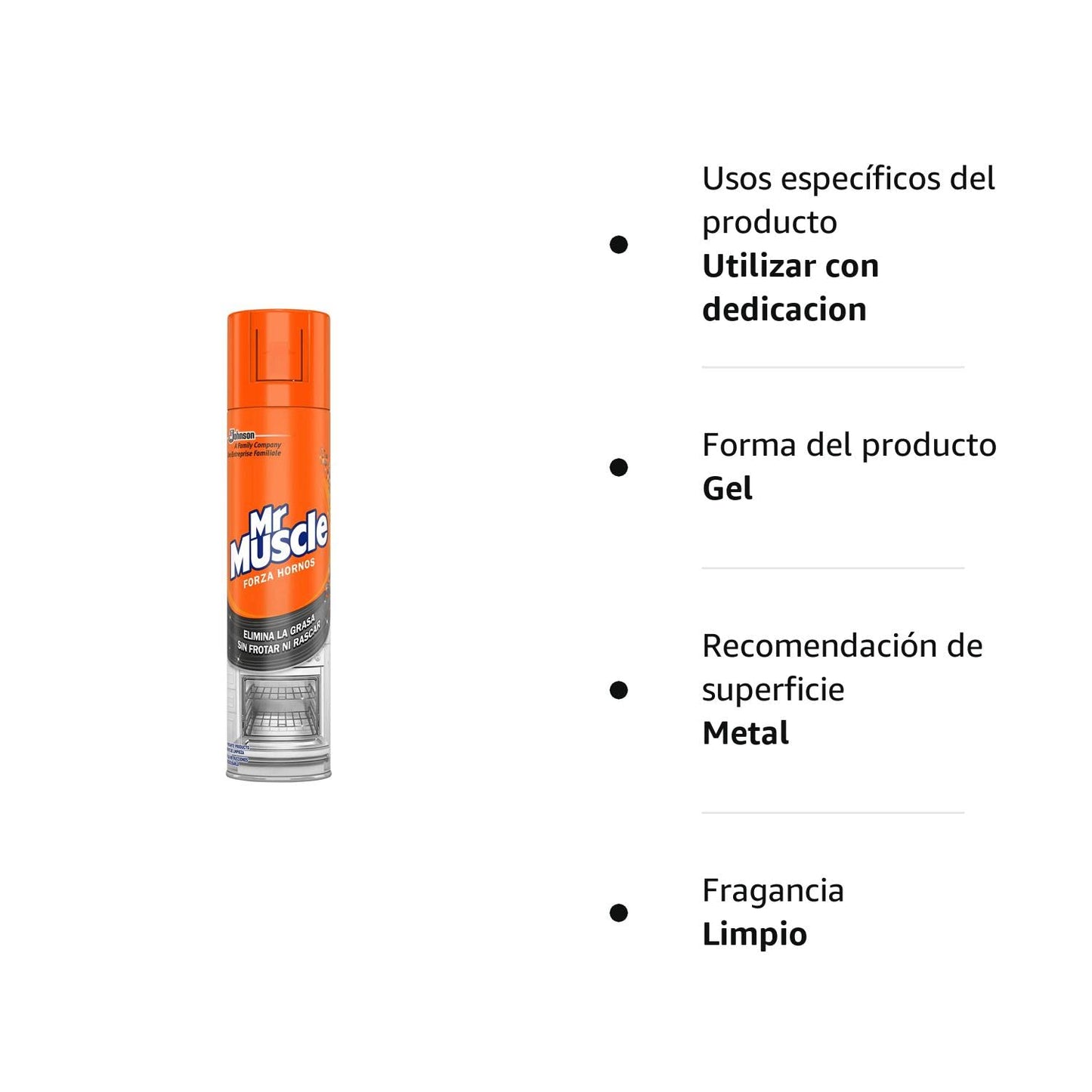 Mr Muscle Forza Hornos Gel de Limpieza para Hornos, 300ml