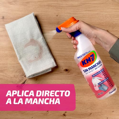 KH-7 Sin Manchas Sin Olores OXY Effect | Quitamanchas Ropa | Oxígeno Activo | Elimina manchas de Sudor, Vino, Verdura, Fruta, etc | Neutraliza Malos Olores | Pulverizador 715 mL