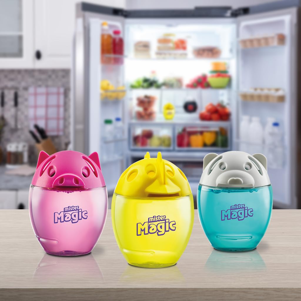 Mr Magic - Huevo Absorbe olores para nevera con bicarbonato y sal marina - Mantiene el aroma de los alimentos - Dura hasta 3 meses