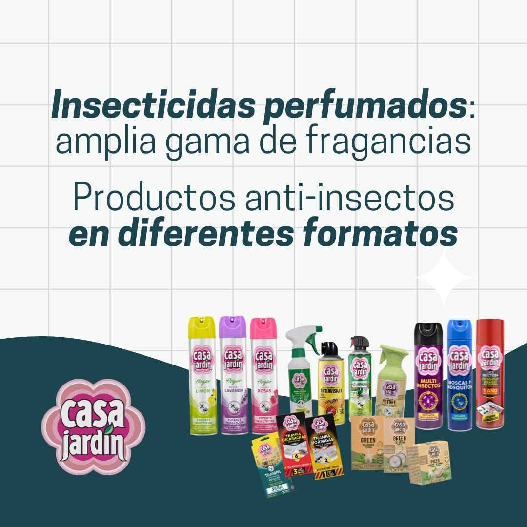 CASA JARDÍN | Aerosol insecticida | Multi Insectos | Eficacia Instantánea | Fórmula Concentrada | 500 ml
