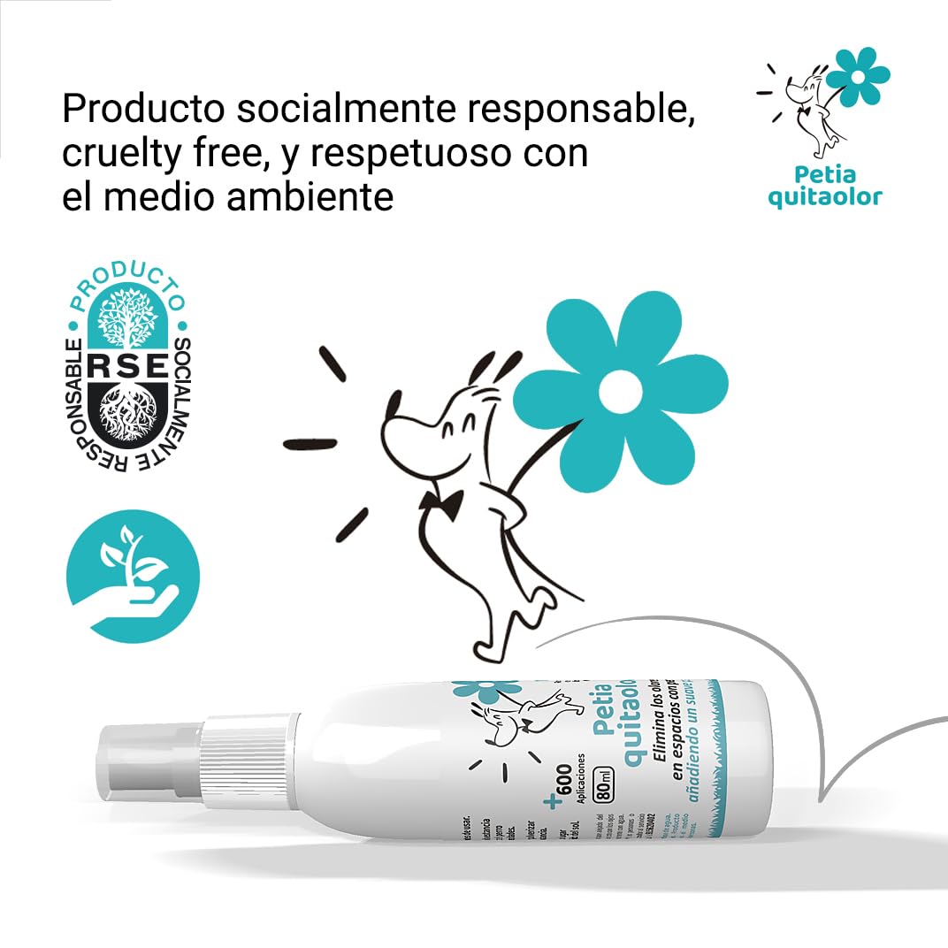 petia Vet health - Quitaolor para Perros - Ambientador para los Malos olores -1 Bote 80 ml