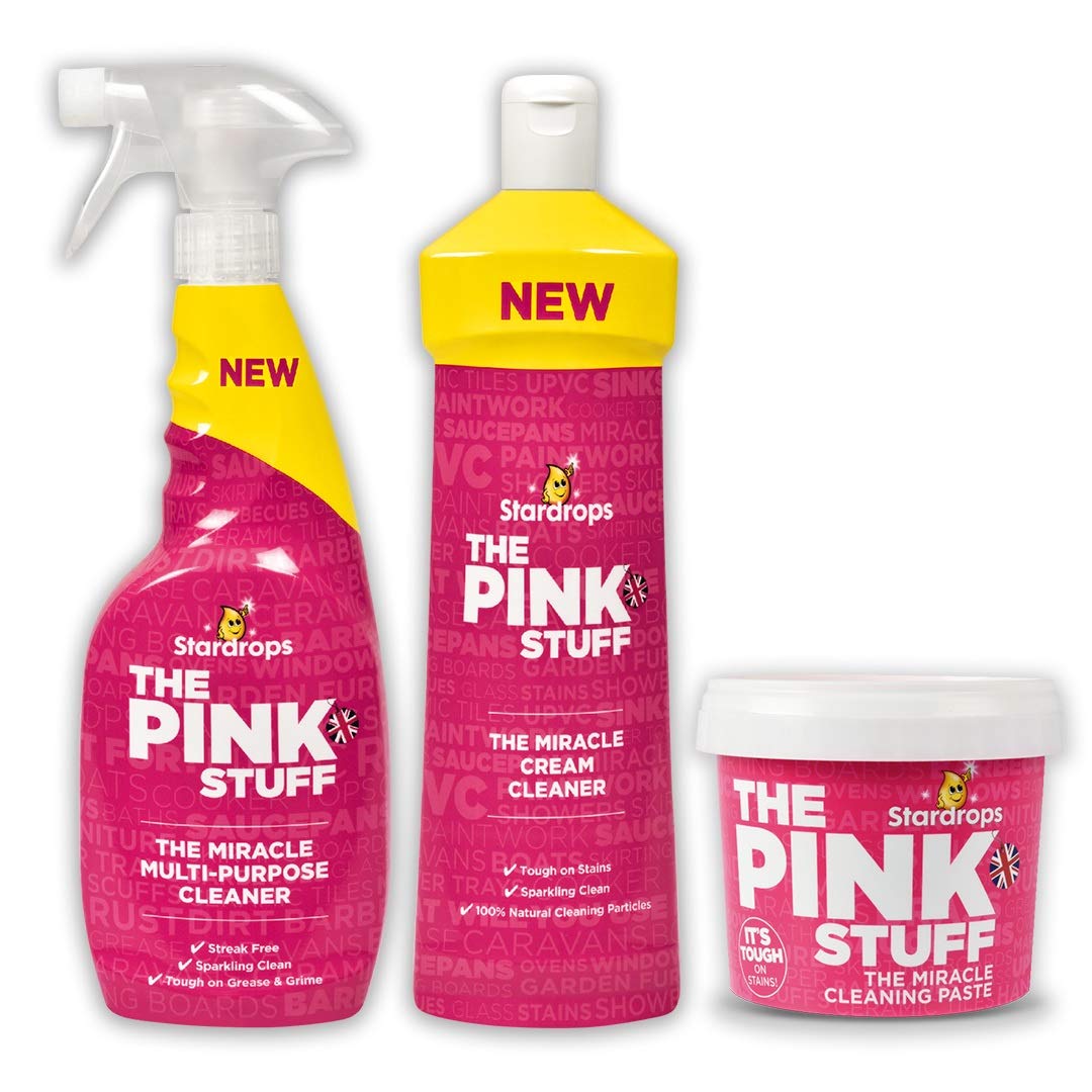 Stardrops The Pink Stuff - Juego de limpieza milagroso, paquete triple, aprobado por la Sra. Hinch