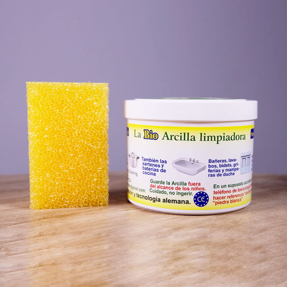 Bio Arcilla Blanca Limpiadora 600 GR │ Piedra de Arcilla Limpieza │ Limpiador Hogar Multisuperficies