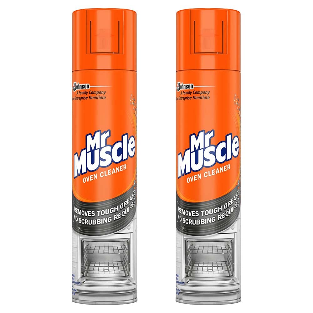Mr Muscle - Limpiador de horno en spray, 300 ml, 2 unidades, también para barbacoa o parilla, elimina la grasa y la suciedad