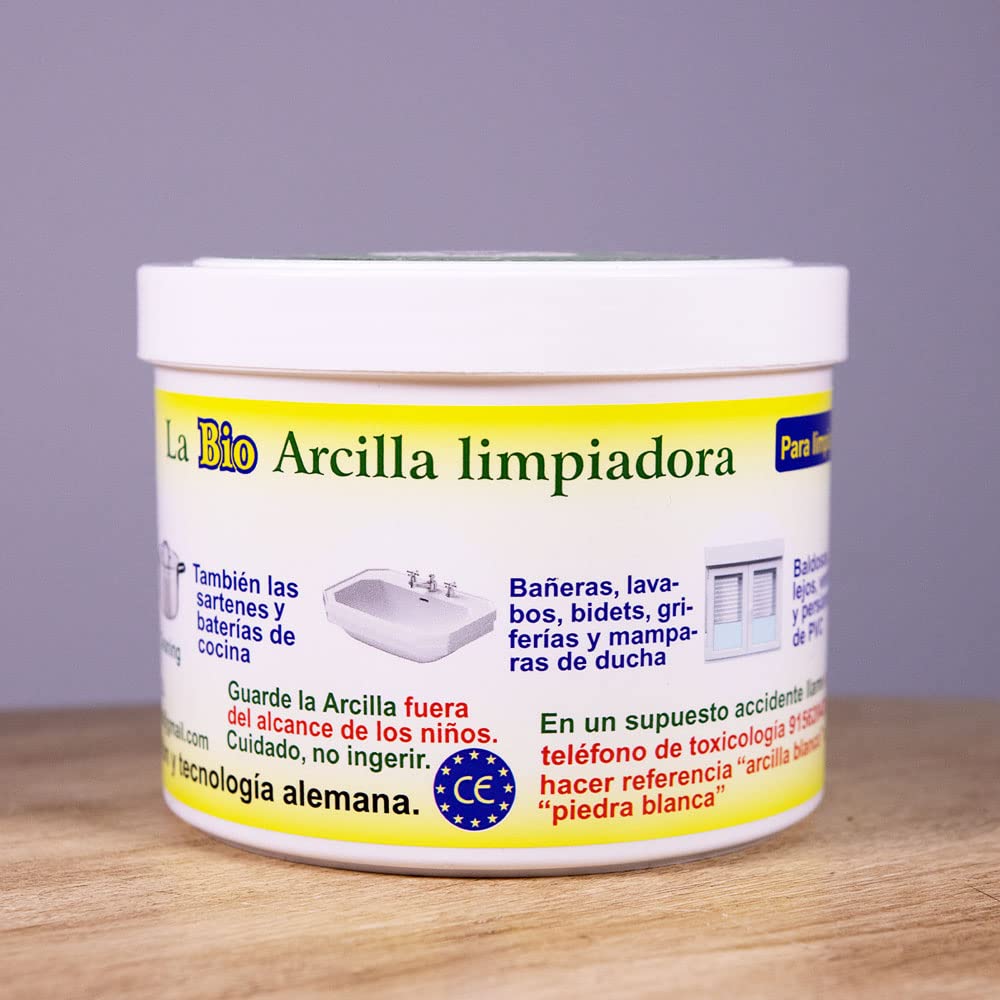 Bio Arcilla Blanca Limpiadora 600 GR │ Piedra de Arcilla Limpieza │ Limpiador Hogar Multisuperficies