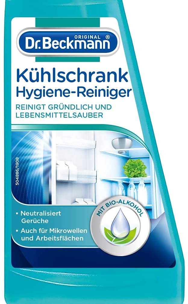 Dr. Beckmann Limpiador higiénico para frigorífico, limpia y neutraliza los olores, con alcohol orgánico, 1 x 250 ml