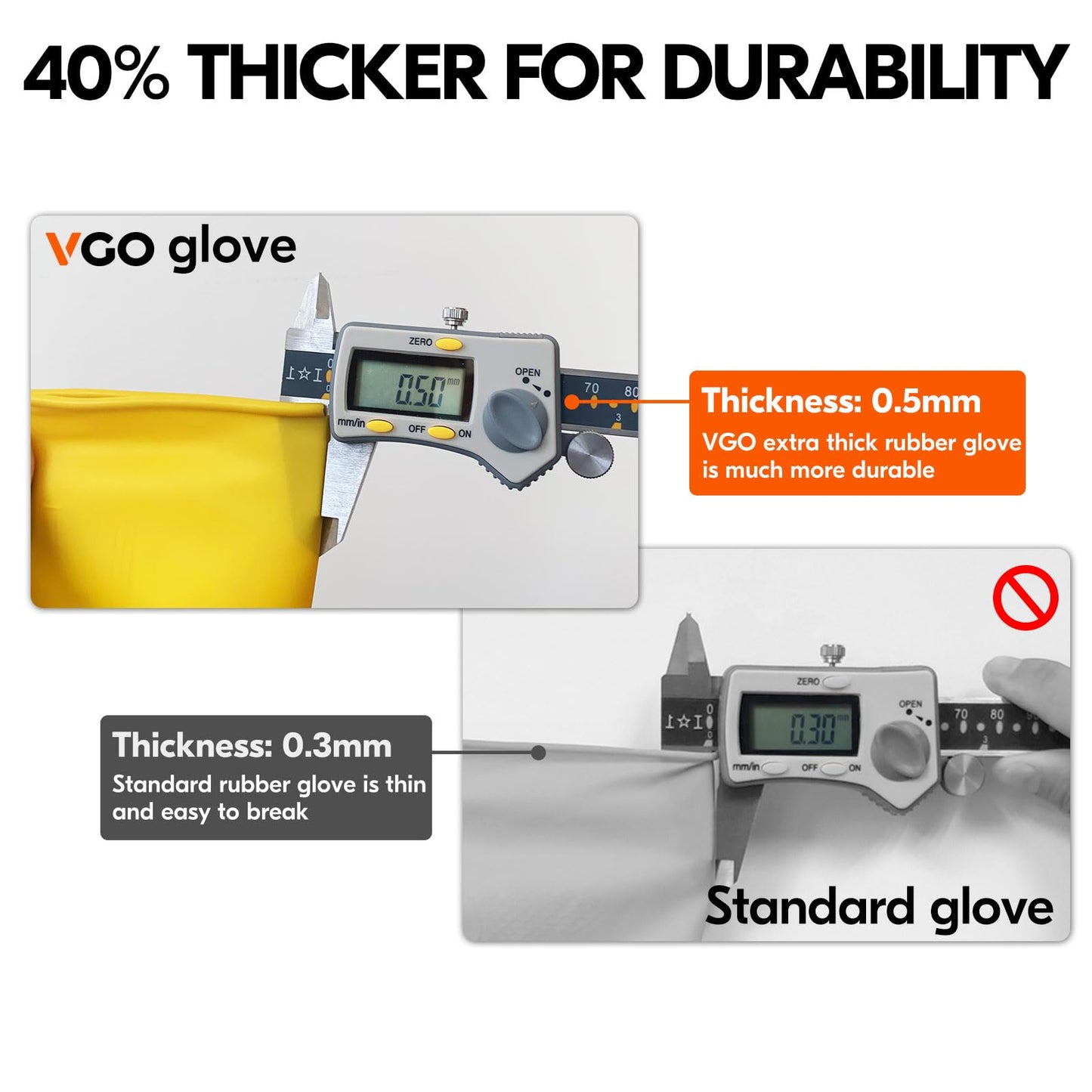 Vgo... 2 Pares de Guantes Reutilizables para Trabajos de Cocina, Limpieza del Hogar y Lavavajillas, Manga Larga, Multifuncionales (HH4601)