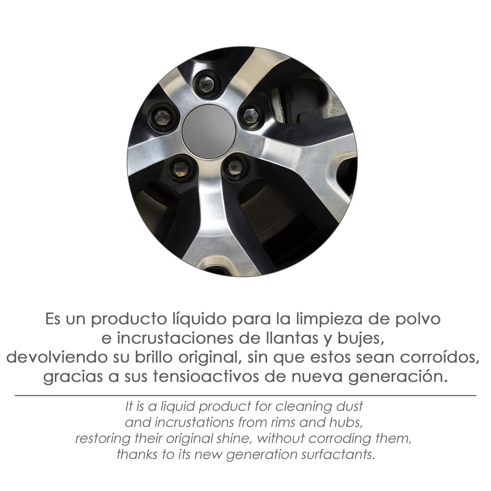 WOLFPACK LINEA PROFESIONAL Limpiador llantas coche 750 ml. limpia llantas coche, con tensioactivos que no dañan las llantas