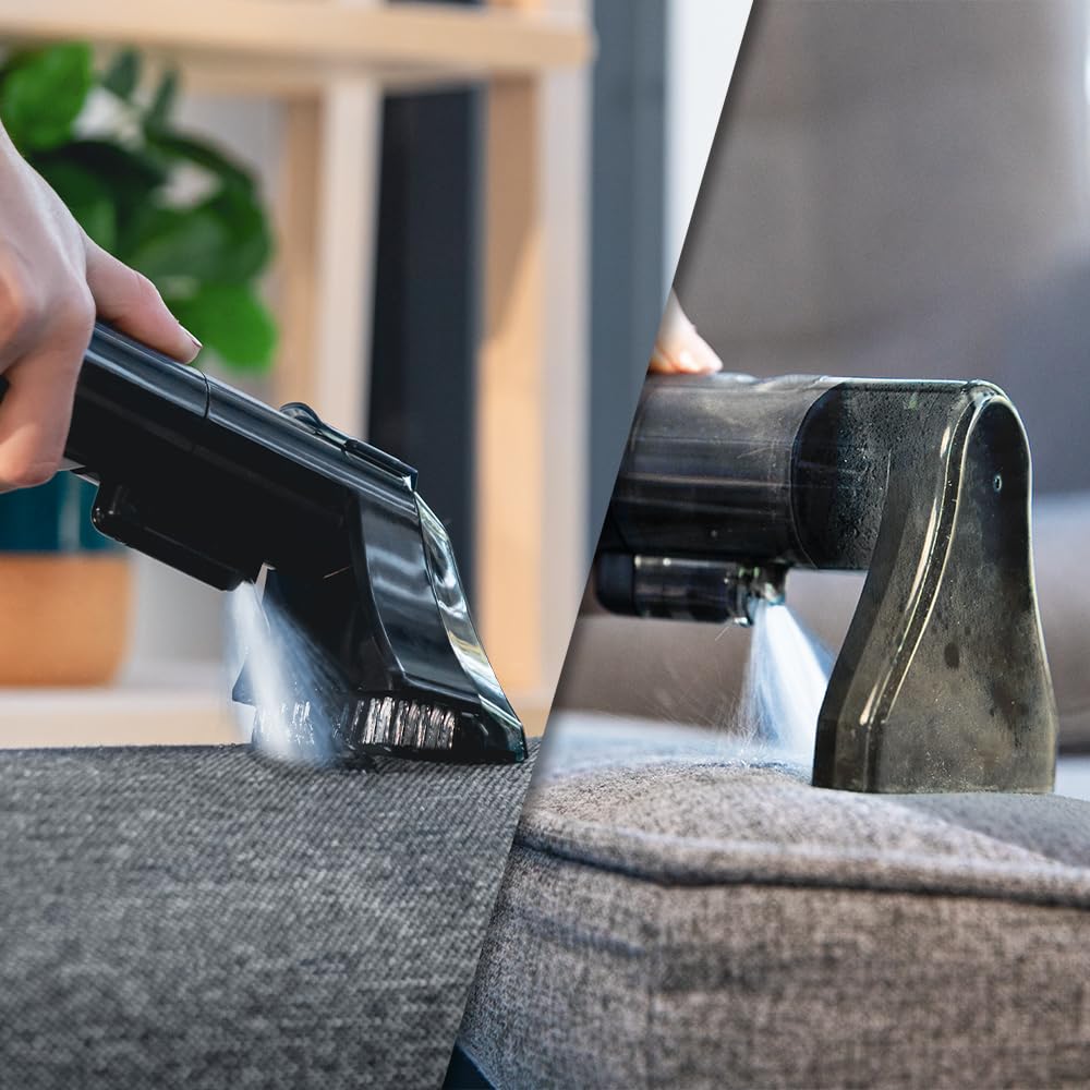Cecotec Aspirador de Tapicerías Conga Popstar 3000 CarpetClean. 400 W, 2 Depósitos -1 de Agua Limpia y 1 de Sucia-, Pulverizador de Agua, Radio de acción 6 m, Longitud de la Manguera 1,2 m