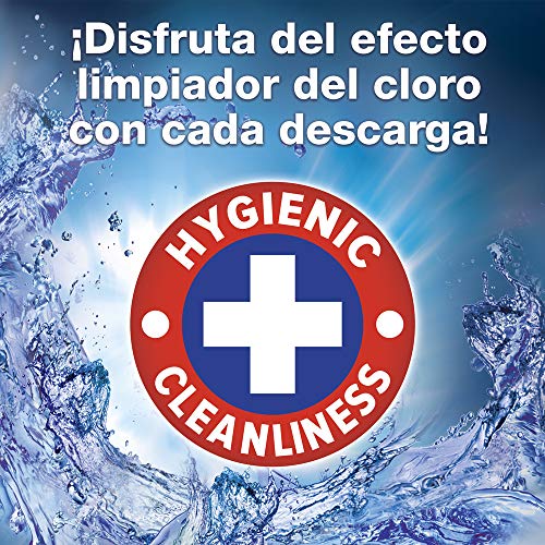 Bref Blue Activ Cloro Cesta WC (pack de 10 unidades), limpia baño para un WC siempre limpio y fresco, limpiador de baños con fórmula antical que elimina la suciedad