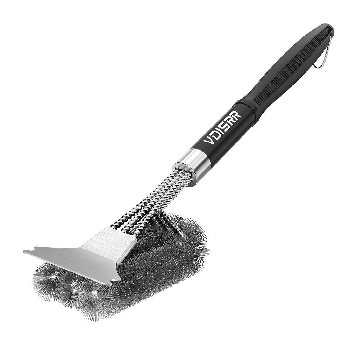 VDISRR Cepillo para Parrilla con raspador de cerdas de Acero Inoxidable, Cepillo para Parrilla de 18"Accesorios para Parrilla para Porcelana, carbón, Gas, Parrilla eléctrica, para Regalo para Hombres