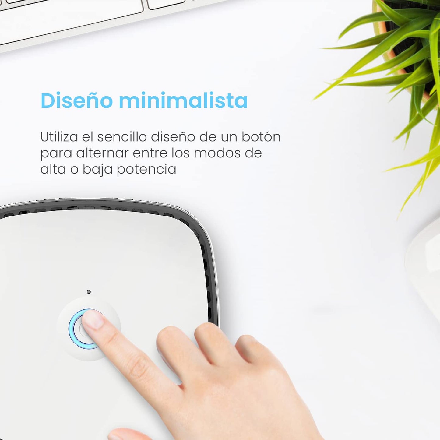 Pro Breeze Purificador de aire 4 in 1 con Prefiltro, Filtro Auténtico HEPA & Filtro de Carbón Activado con Generador de Iones Negativos. Limpiador de Aire Personal de Escritorio para Alergias