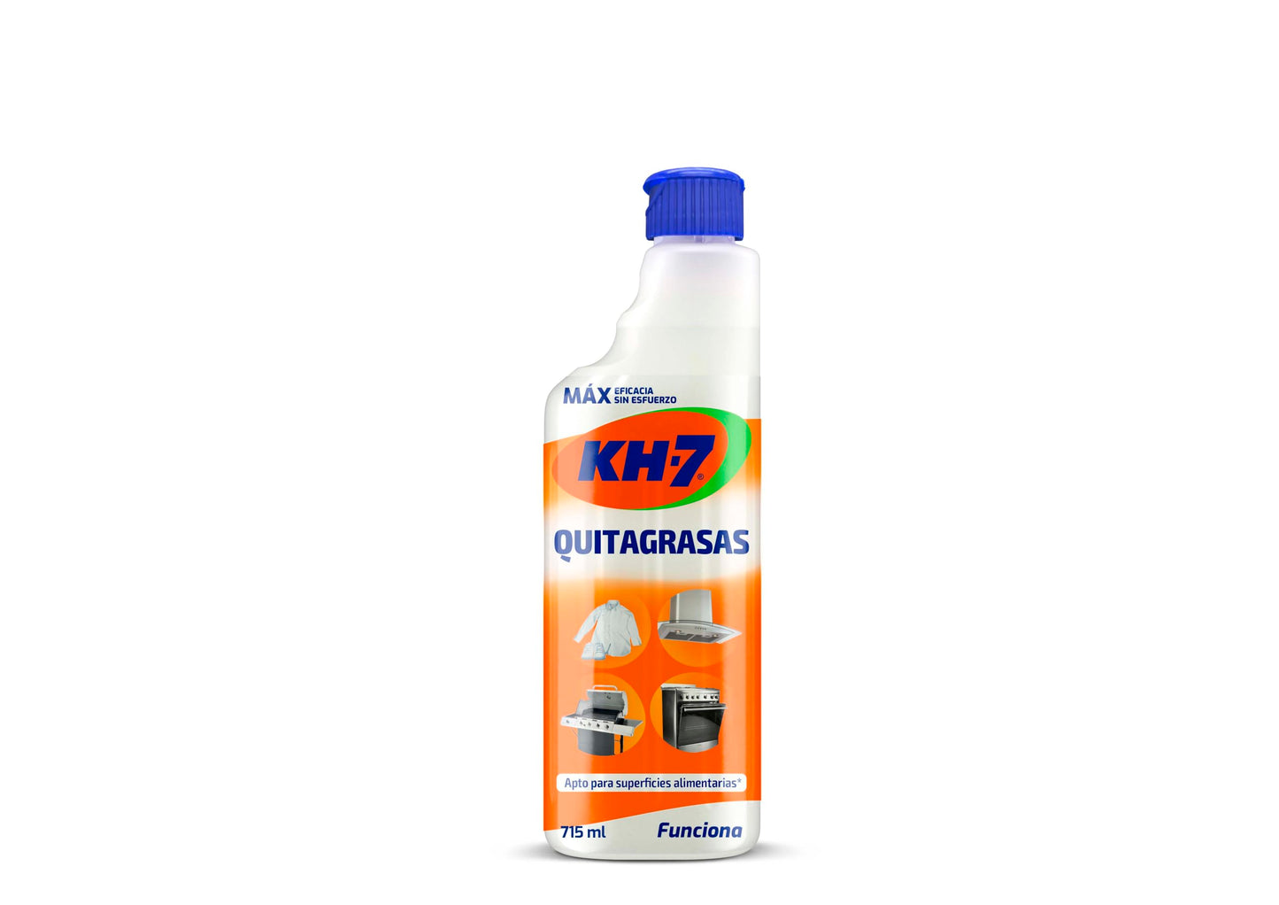 KH7 Quitagrasas, Desengrasante | Elimina Grasa y Suciedad | Aplícalo en Cocina, Ropa, Exterior o Vehículos | Apto para todas las Superficies y Tejidos | Formato Ahorro, Recambio 715 mL