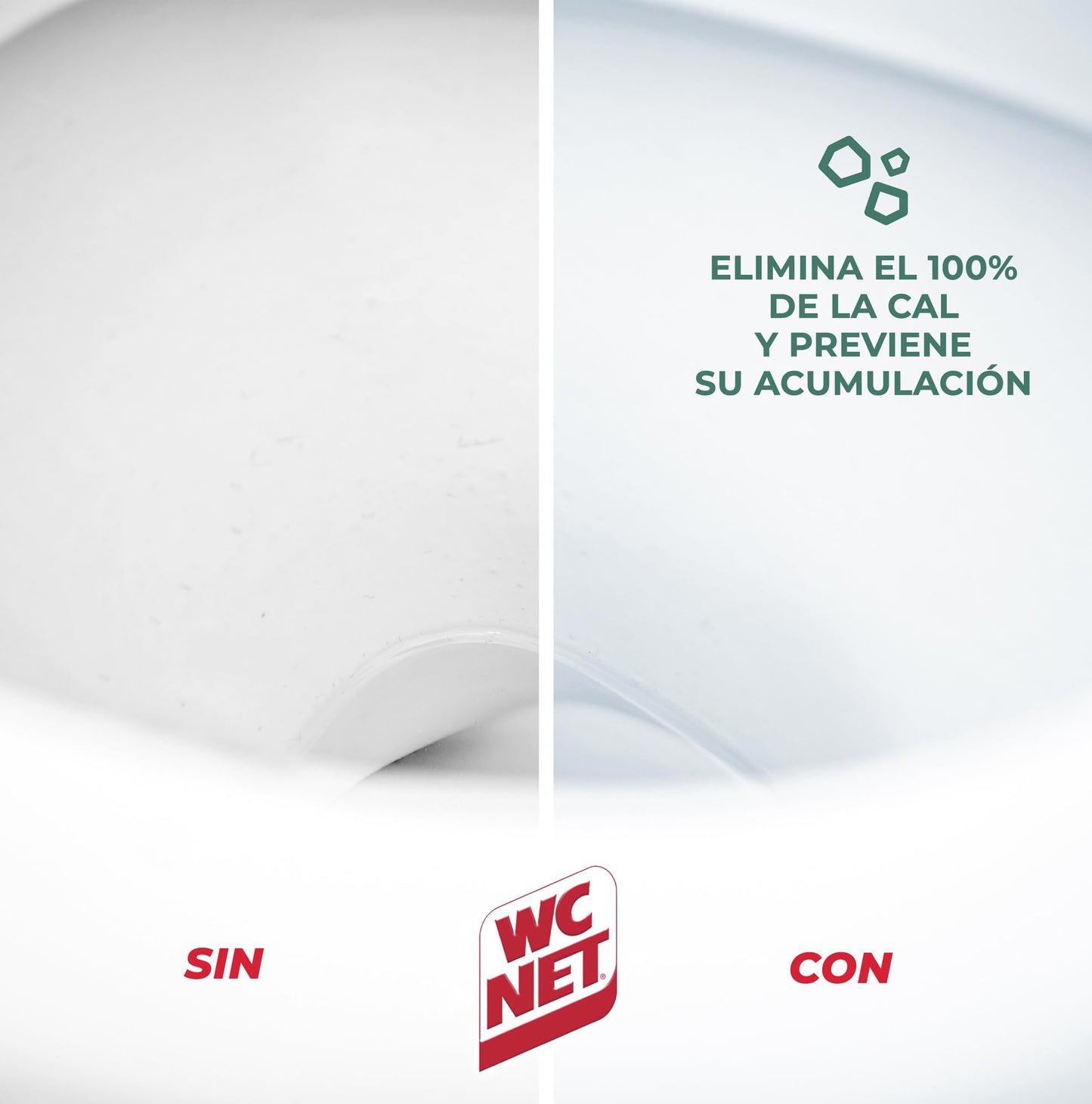 WC Net Gel desincrustante para baño, elimina cal y manchas, 800 ml