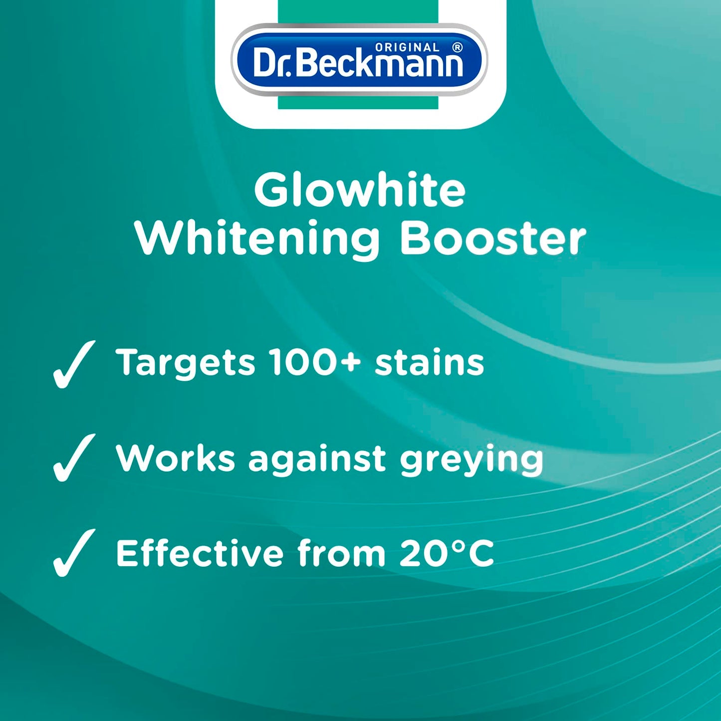 Dr. Beckmann Glowhite Potenciador de blanqueamiento | Quitamanchas y blanqueador de ropa | Elimina más de 100 manchas | 400 g