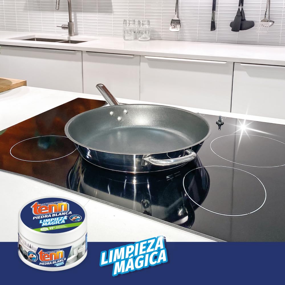 Tenn Piedra Blanca Limpieza 375g: Limpiador Universal con Arcilla - Desengrasa y Abrillanta Todas las Superficies