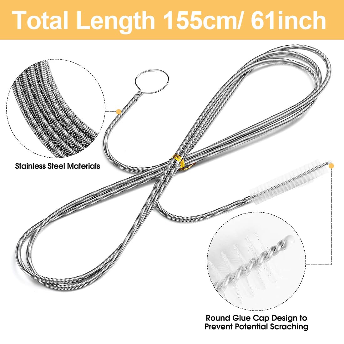 KOQAIIZ 7 Kit de Limpieza de Nevera, Reutilizable cepillo de Limpieza para Frigorífico, con Jeringa, Manguera, Pala de Descongelación, Tapones para Orificios de Drenaje