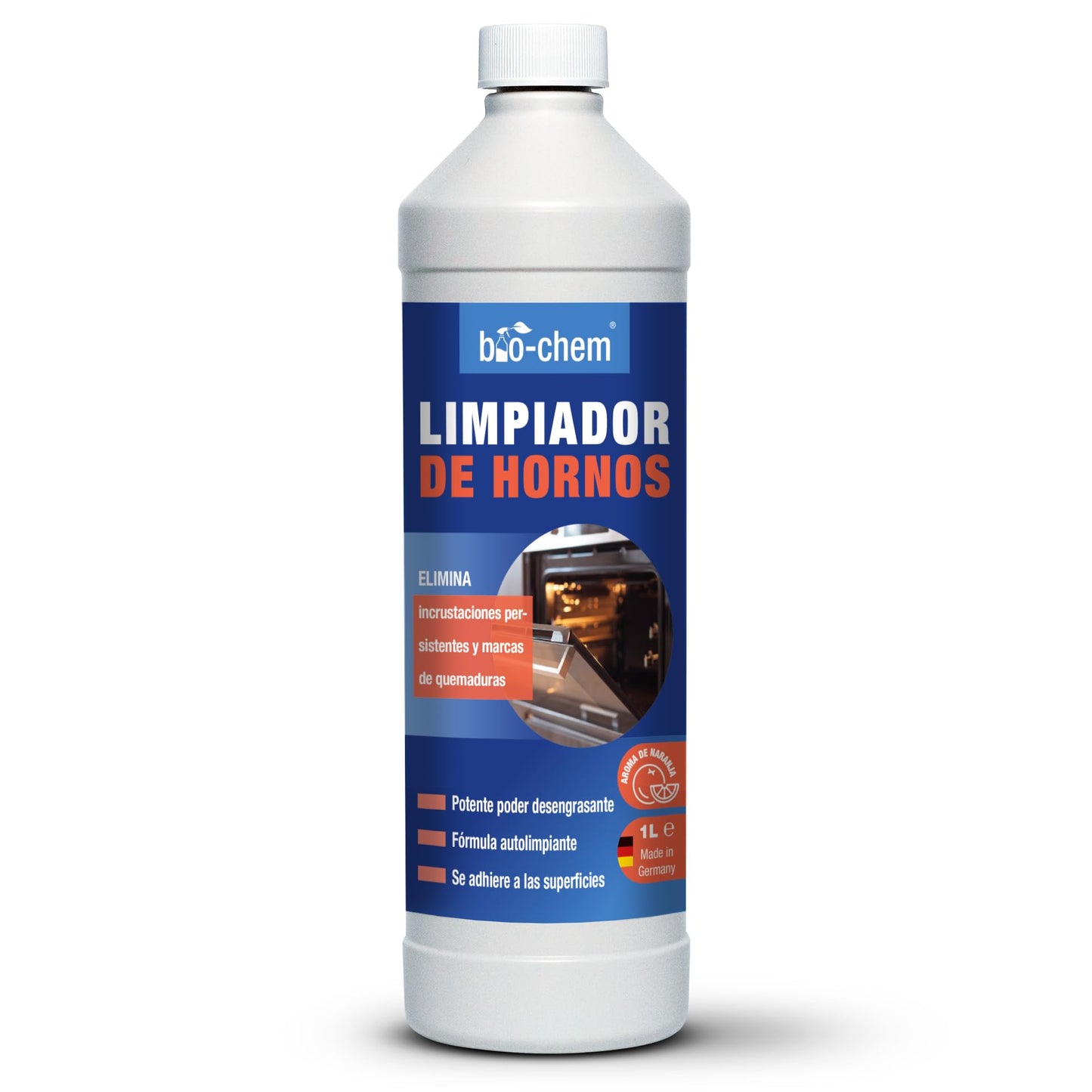 Bio-Chem - Gel limpiador de hornos 1L + cepillo - Productos para el hogar - Producto profesional para la limpieza de incrustaciones