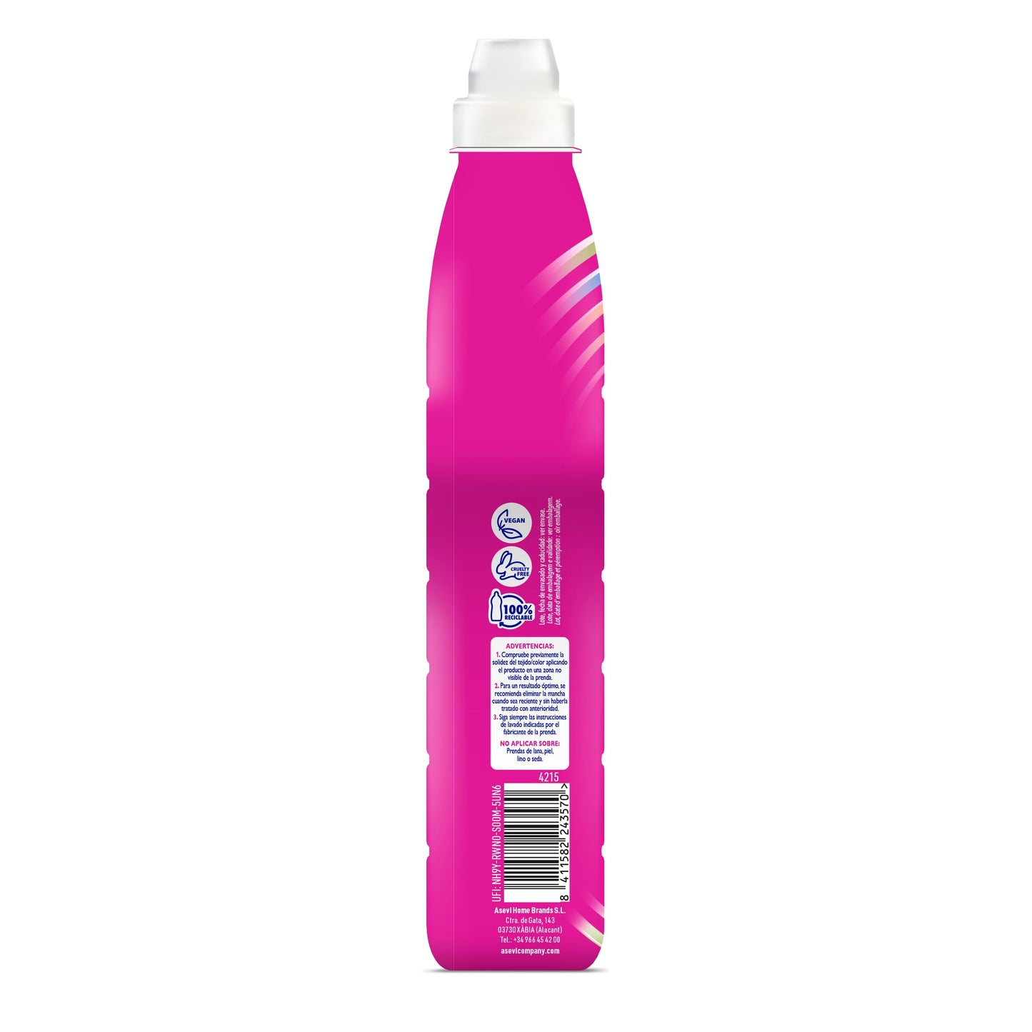 Asevi Quitamanchas Oxy Gel - Quitamanchas con Oxígeno Activo - Ropa Blanca y Color - Blancos Luminosos - Colores Brillantes - Protege las Fibras - Sin Lejía - Aroma a Limpio - Envase de 1100 ml
