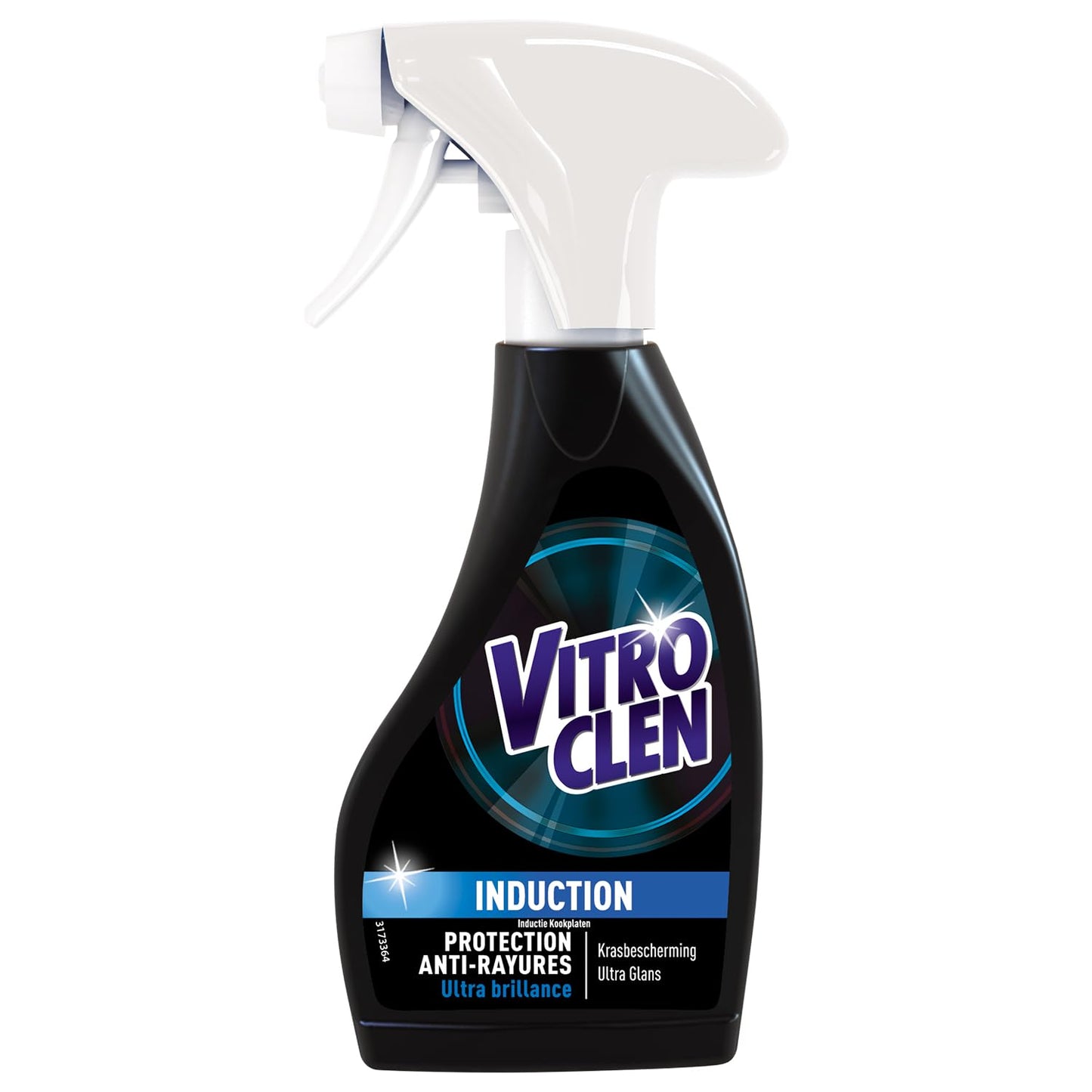 Vitroclen Spray limpiador de placa de inducción diaria, protección antiarañazos y ultra brillo – 250 ml