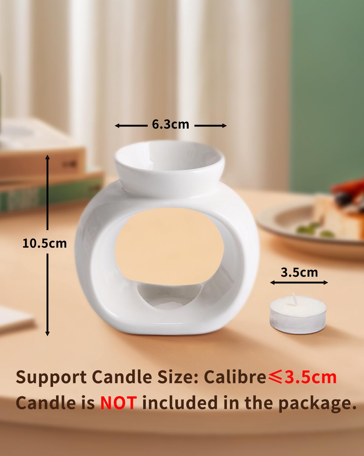 Gwezmxs Quemadores de Aceites Esenciales y Velas, para Ceras Aromáticas, Esencias, Crema Catalana y Azúcar, La Chimenea Quemador de Cera y el Cauldron Colgante para una Experiencia Aromática Única