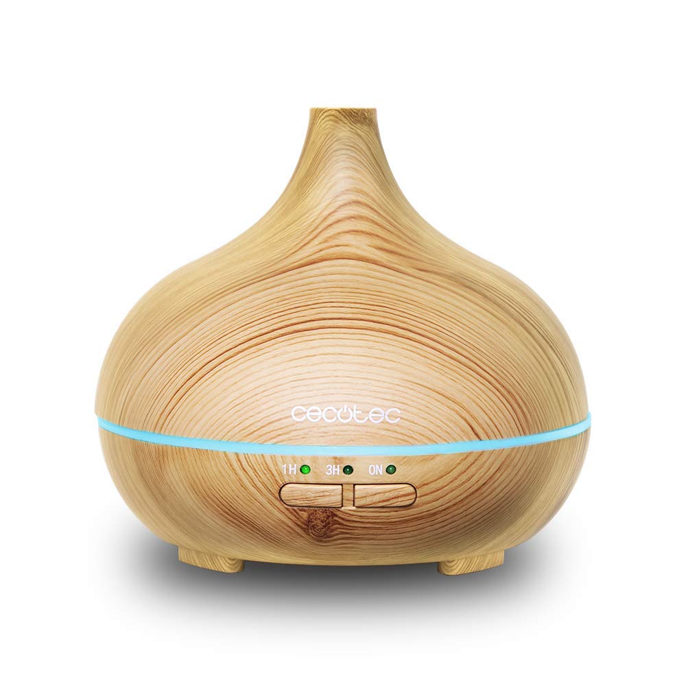 Cecotec Humidificador Ultrasónico y Difusor de Aromas con Temporizador Pure Aroma 150 Yang. Capacidad 150 ml, Temporizador 3 Horas, 7 Colores led, Función aromaterapia, Ultra silencioso