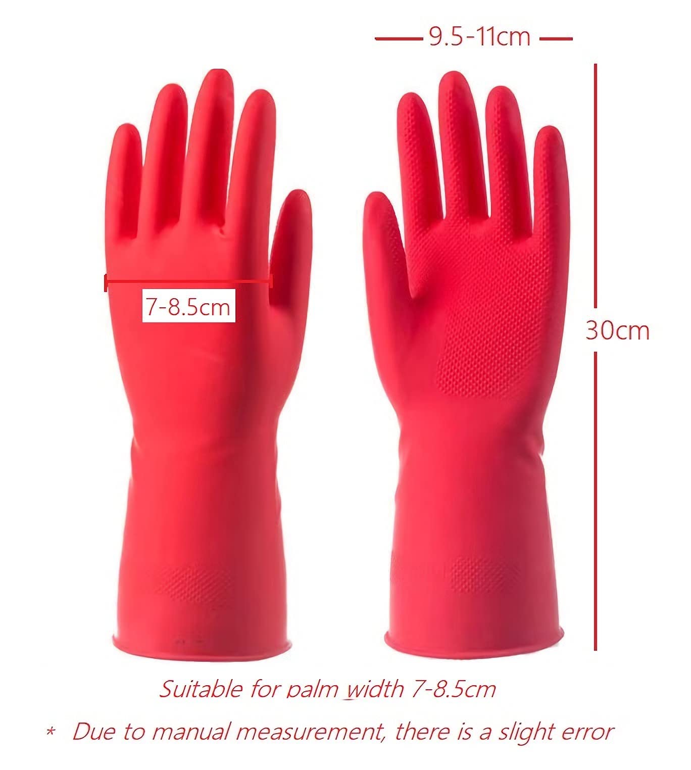 Siyecioa 6 Pares Guantes de Limpieza Hogar, Guantes Latex, Guantes de Cocina Baño, Forro de Algodón Reciclado, para Todo Tipo de Tareas de Limpieza y Cuidado, M 5 Pares | XL 1 Pare