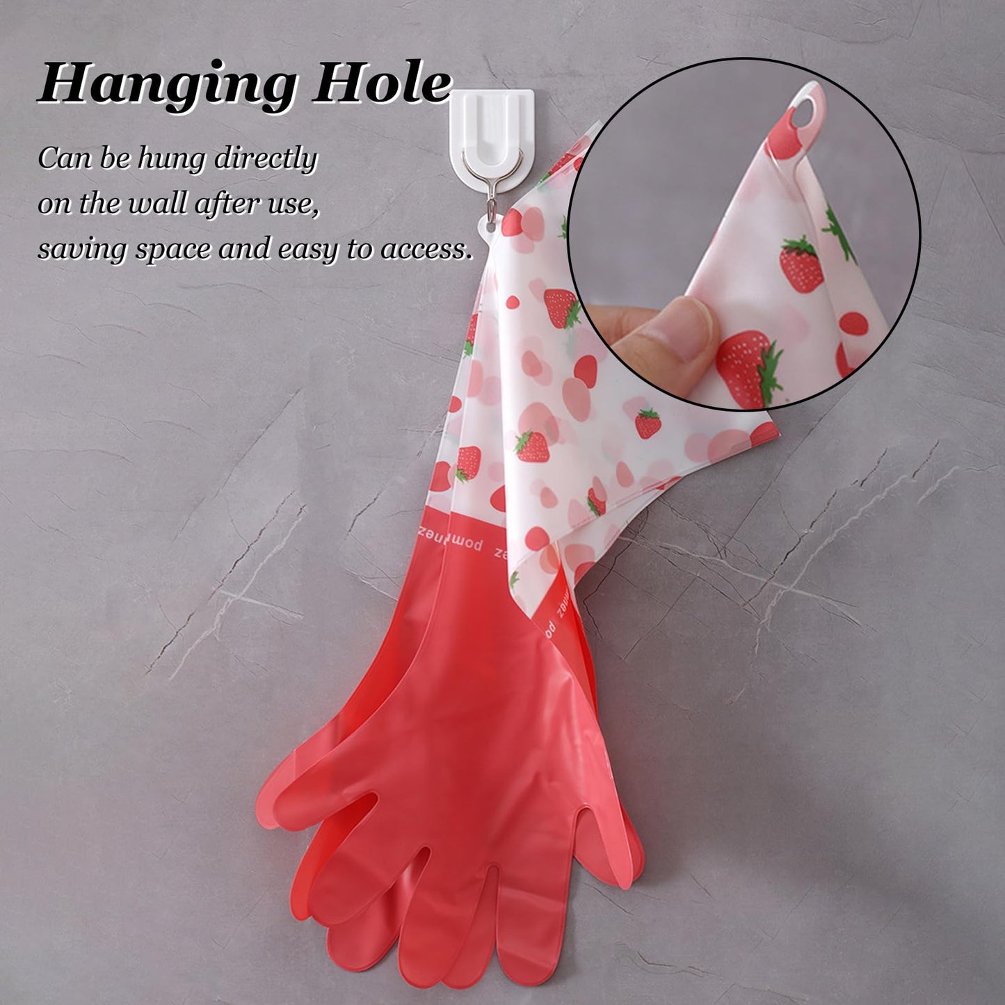 KASESSS 2 Pares Guantes Limpieza Reutilizables, Guantes Fregar con Forro de Algodón, Impermeables Guantes Limpieza Hogar Largos Sin Látex Guantes para Lavar Platos para Cocina Baño Coche