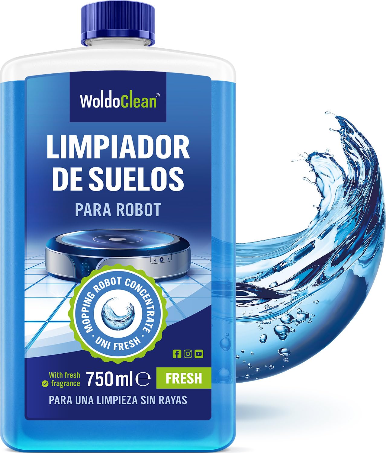 WoldoClean Limpiador de suelos para robots 750ml - para todas las plantas