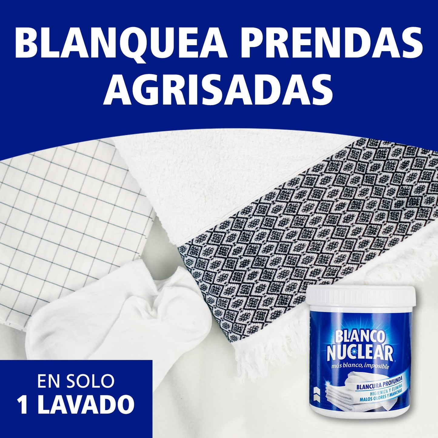 Blanco Nuclear en Polvo Quitamanchas Blanqueante - 450 gr