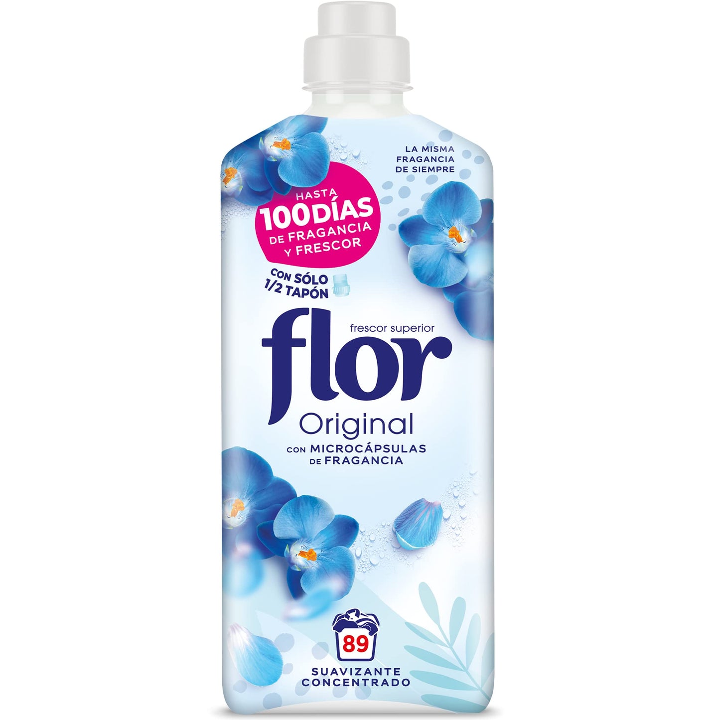 Flor Original, Suavizante Concentrado, para la Ropa, 89 lavados, 1602 mililitro, 1