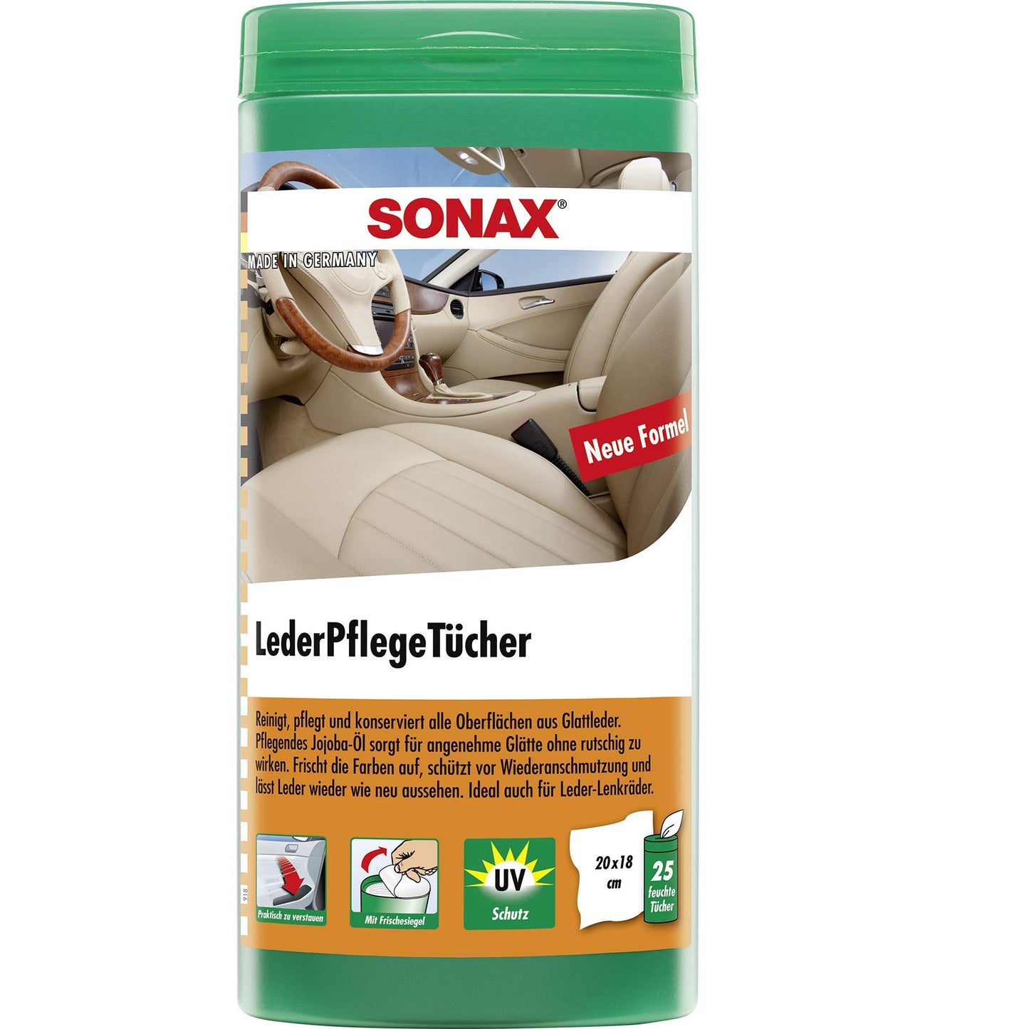 Sonax 04123000 - Toallitas limpiadoras para cuero