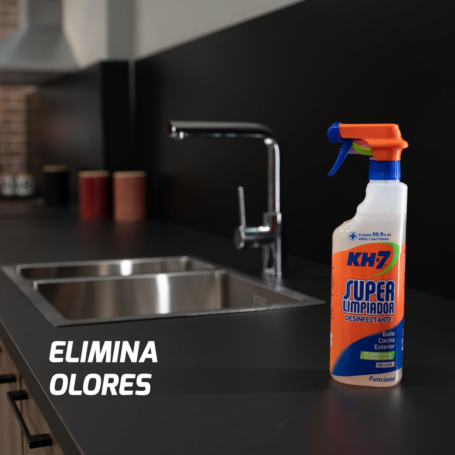 KH-7 - Superlimpiador Desinfectante, Máxima Potencia Para La Limpieza De Toda Tu Casa: Baño, Cocina Y Exterior - Pulverizador 650ml
