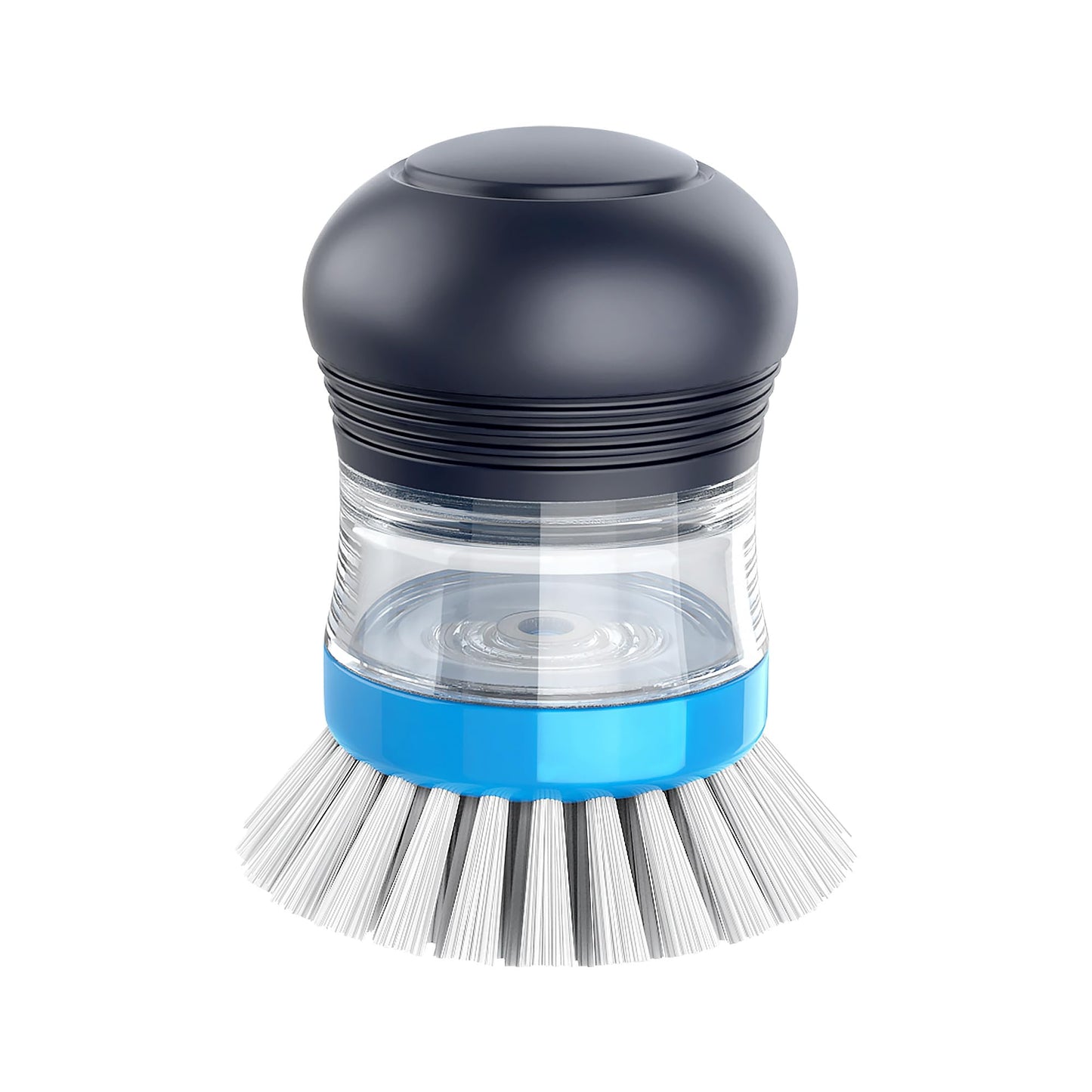 MR.SIGA Cepillo de Palma dispensador de jabón, Cepillo de Cocina para la Limpieza de fregaderos, Pack de 1, Azul Marino/Azul