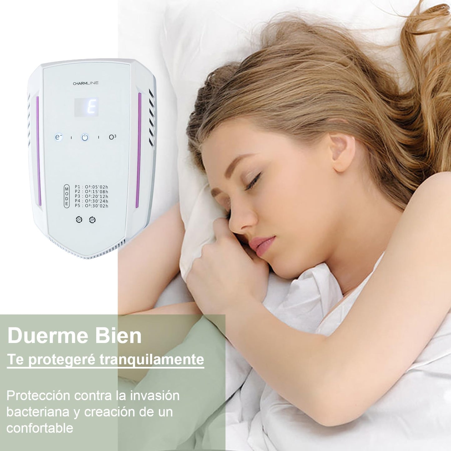 Purificador de Aire con Ozono e Iones Negativos,Eliminador de Olores,Air Purifier,Generador de Ionizador para Habitaciones,Generador de Ozono para Hogar/Cocinas/Baños/Habitaciones De Mascotas