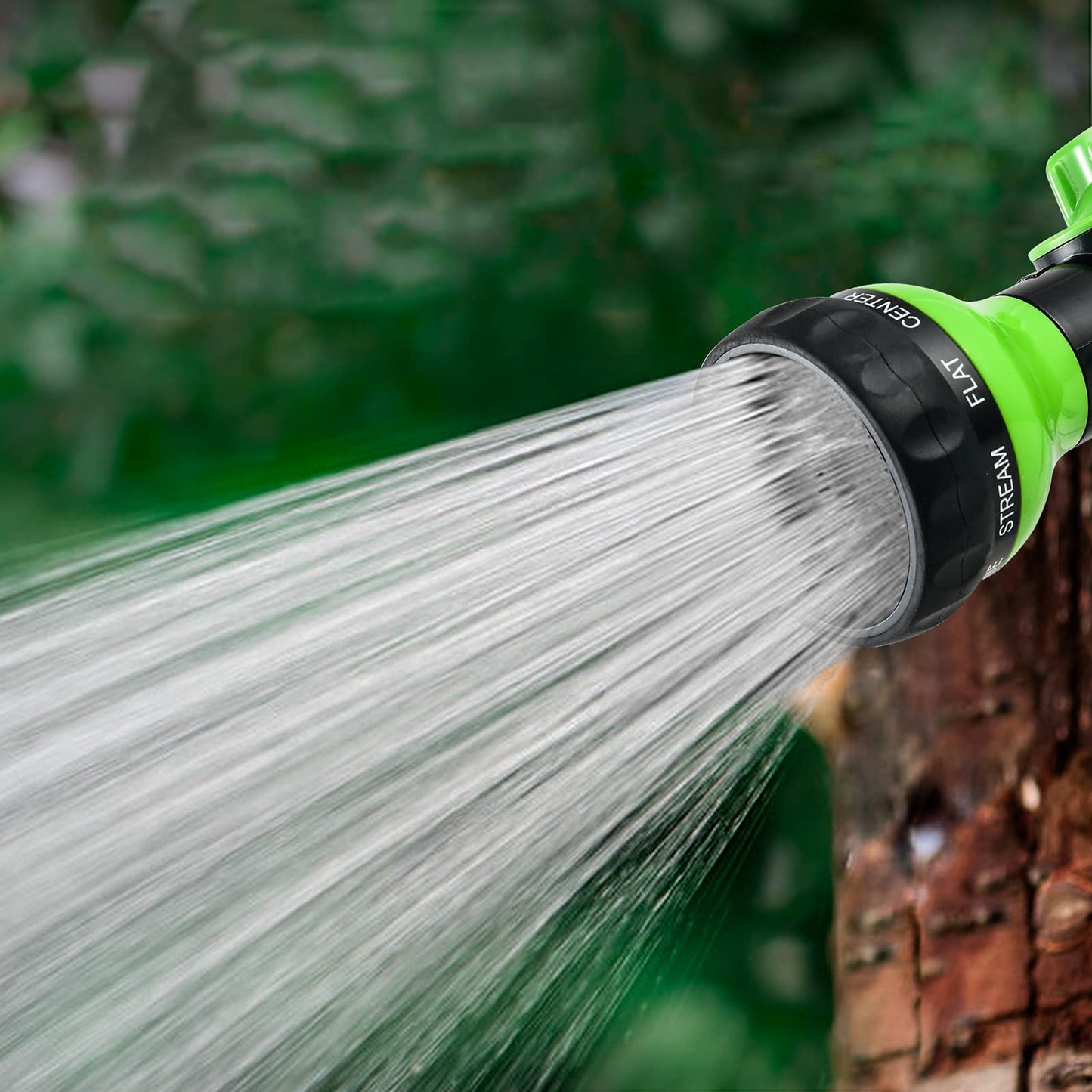 Pistola de Riego, Pistola de Agua para Jardín Manguera, 8 Modos Pulverizar Ajustable Alta Presión Boquilla de Espuma con Dispensador para Lavado Coche y Mascota, Regar Planta y Césped