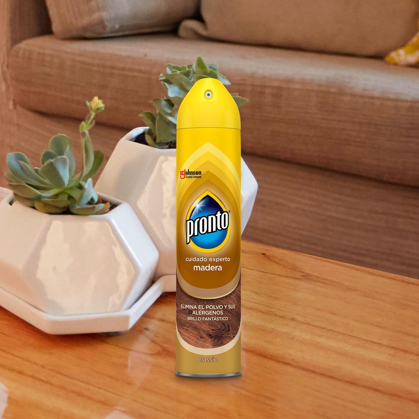 Pronto Limpiador Aerosol Classic, para Muebles, Antipolvo y Abrillantador, 250ml