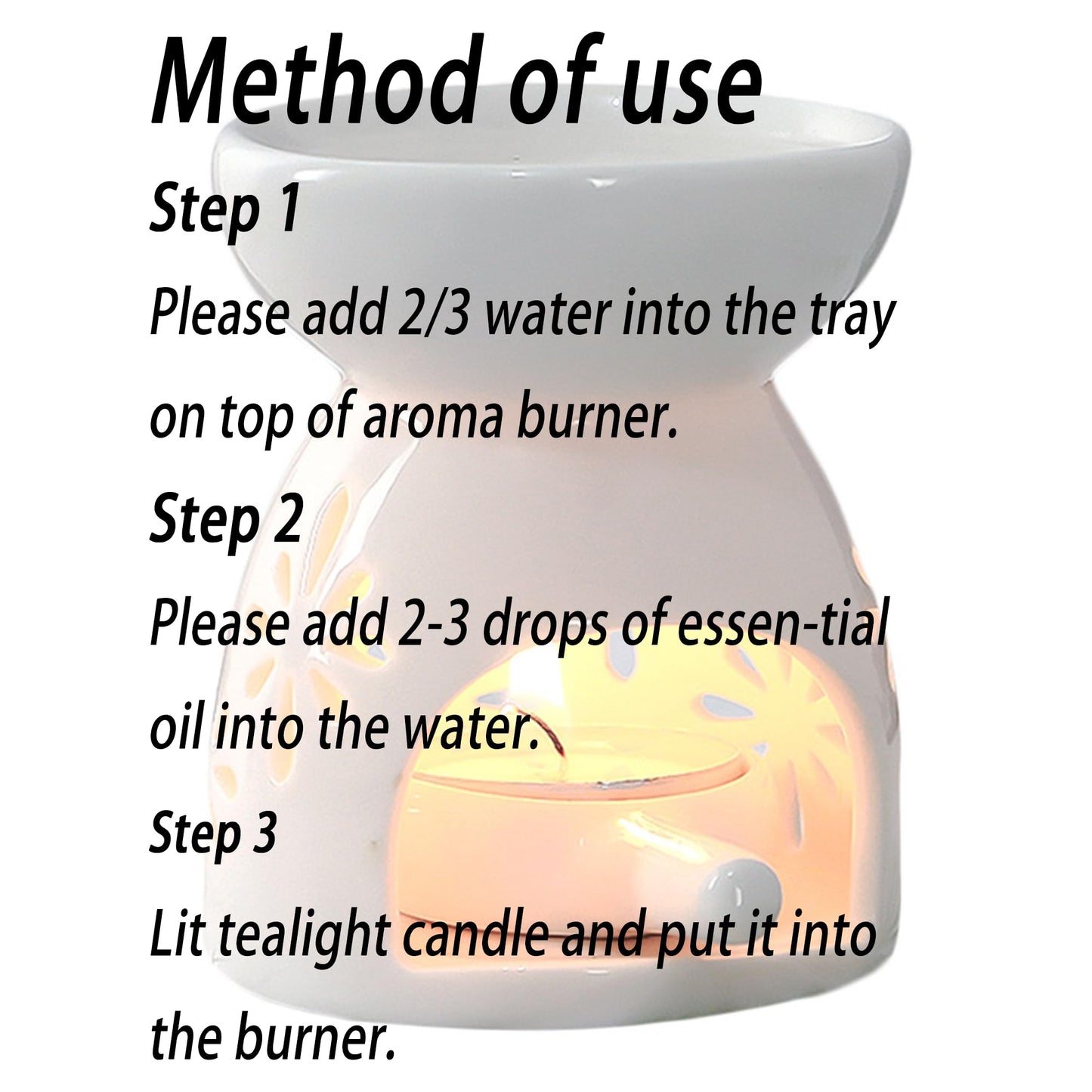 XFLYP Quemador Aceites Esenciales con Cuchara de Velas, Lámpara Perfumada de Noche, Horno de Aceite de Esencia de Cerámica para Dormitorio, Sala de Estar, Oficina, Hotel