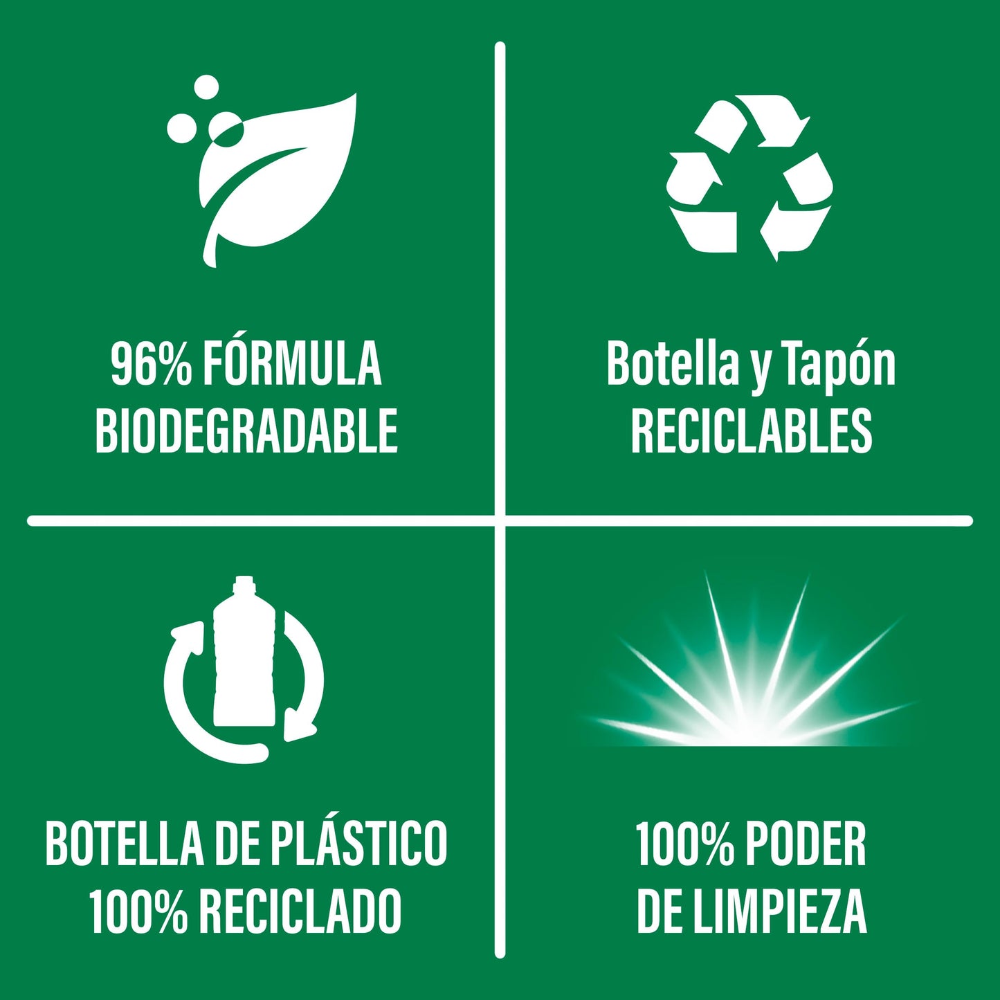 Ajax Pino Limpiador para el Hogar, 1.25 L , Acción Doble Tornado de Limpieza, Elimina la Suciedad, Fragancia de Limpieza Duradera, Fórmula Ecológica, Botella y Tapón Reciclables