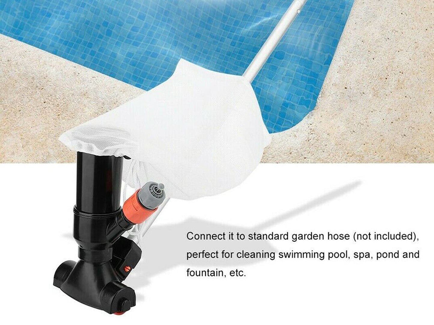 Limpiafondos Piscina Hidraulico, Aspiradora Piscina Pequeña, Kit Limpieza Piscina Desmontable, Limpiador Piscina Fondo Y Paredes Manual, Aspirador Agua Piscina Estanques para Jardin (Azul)