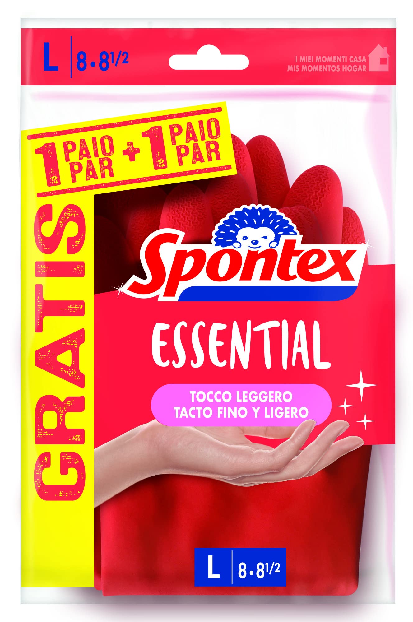 Spontex Guante Essential 1+1 Talla L