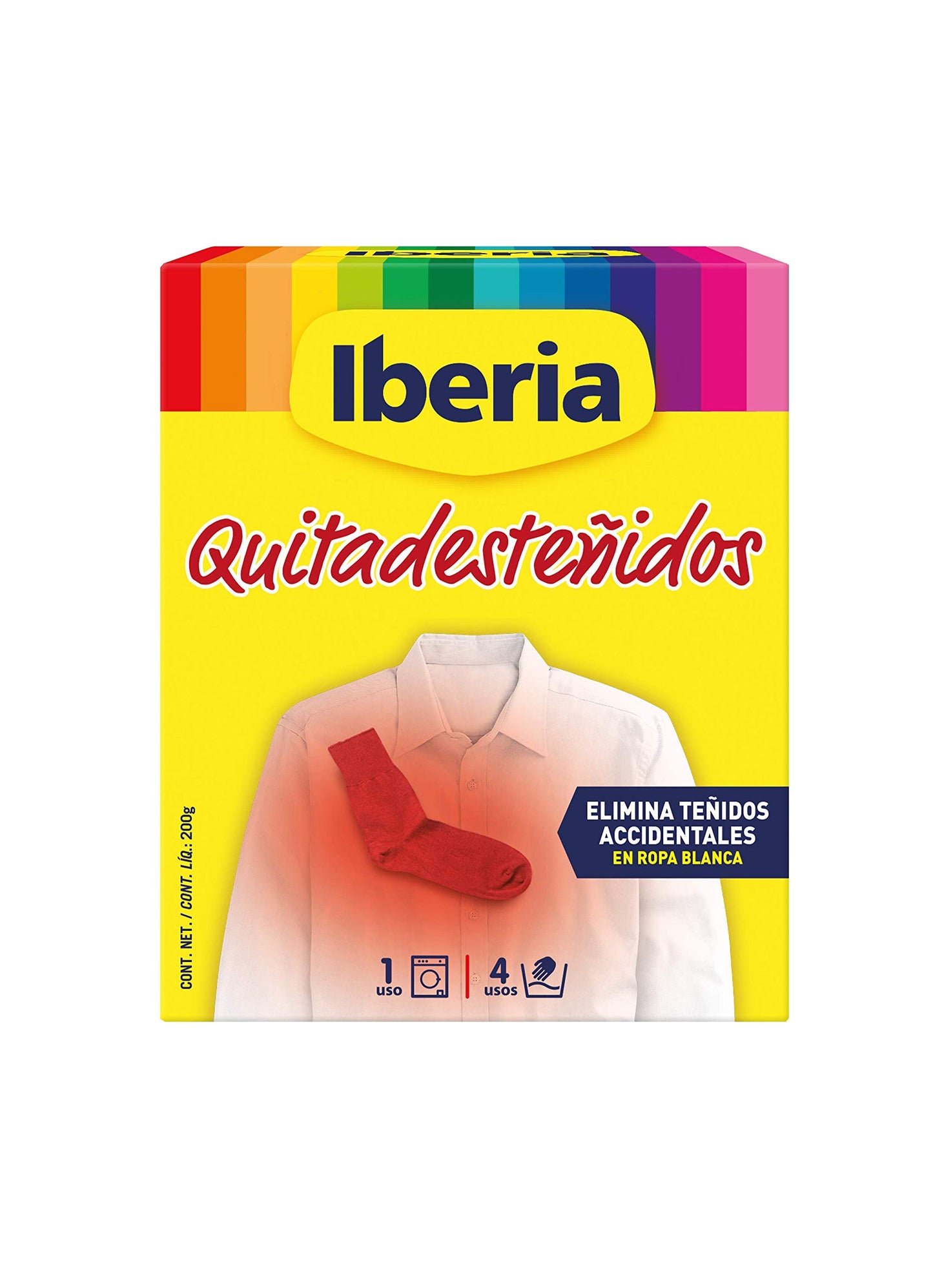 Iberia - Quitadesteñidos para eliminar desteñidos accidentales en ropa blanca, 200 g