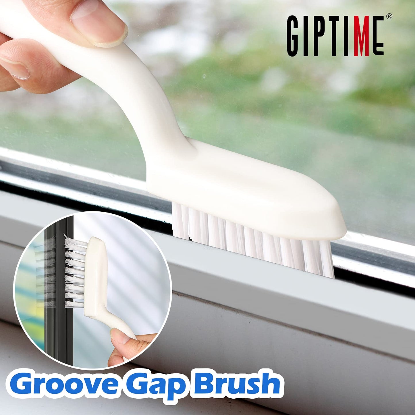 GIPTIME 4 cepillos para Limpieza, Cepillo de Cocina, Incluye Cepillo de Limpieza de Pan, Cepillo de Fregadero, Agarre cómodo, Cepillo de baño, Cepillo de Zapatos, Herramienta de Limpieza de Ranuras