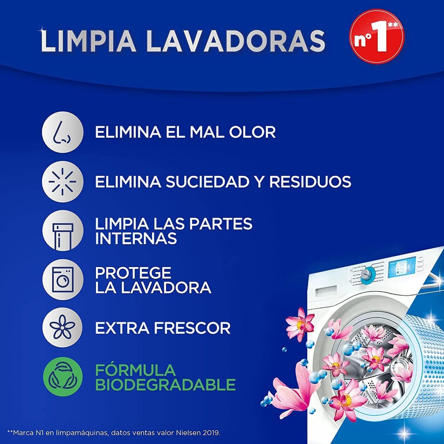 Colon Limpialavadoras - Limpia la lavadora y elimina malos olores, Megapack de 3 usos, 250 ml (Paquete de 3)