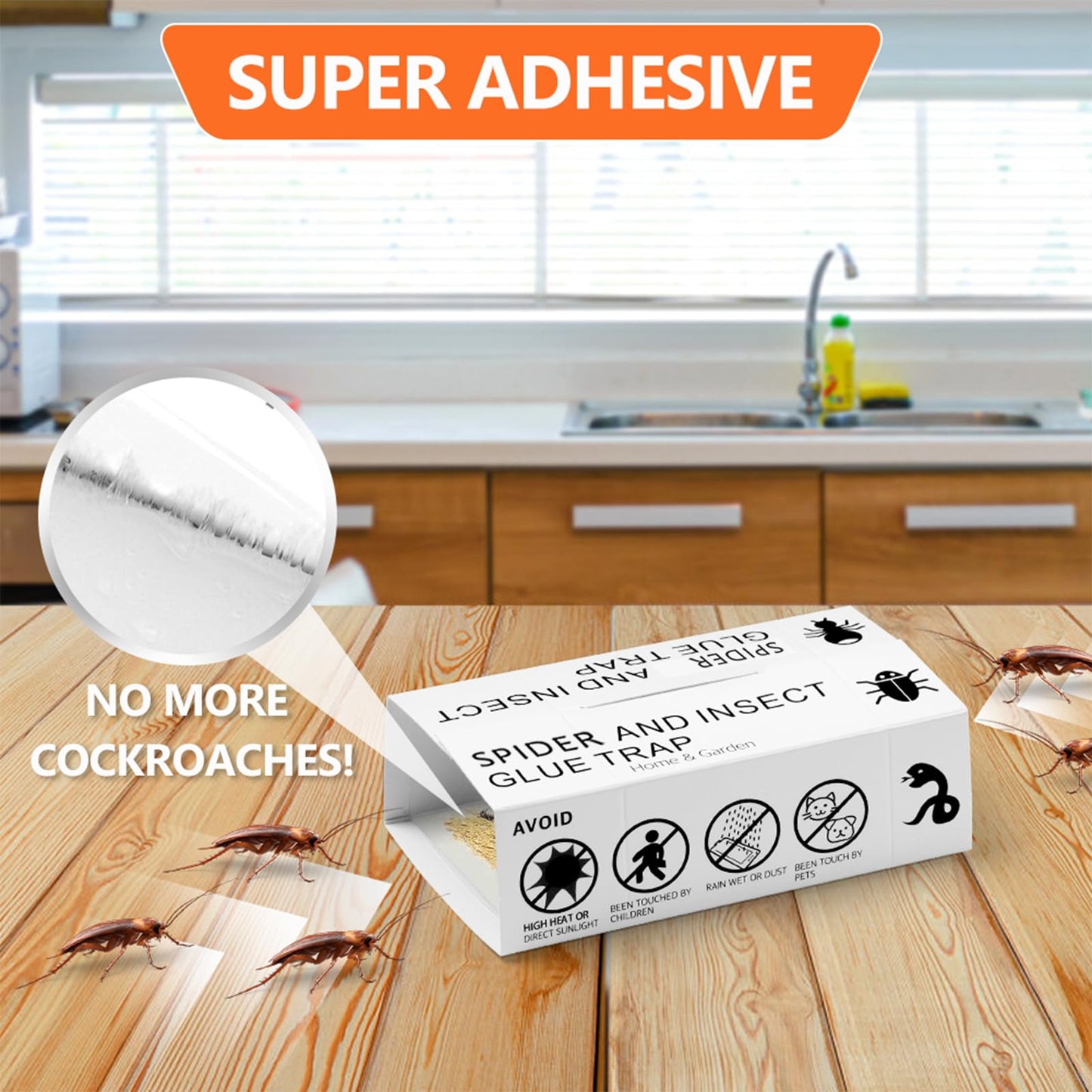 AMFUN Trampas de Insectos, 10 Piezas Trampas Adhesivas, Adhesiva Multiusos para Plagas, Adecuado para el Hogar en Interiores y Jardines
