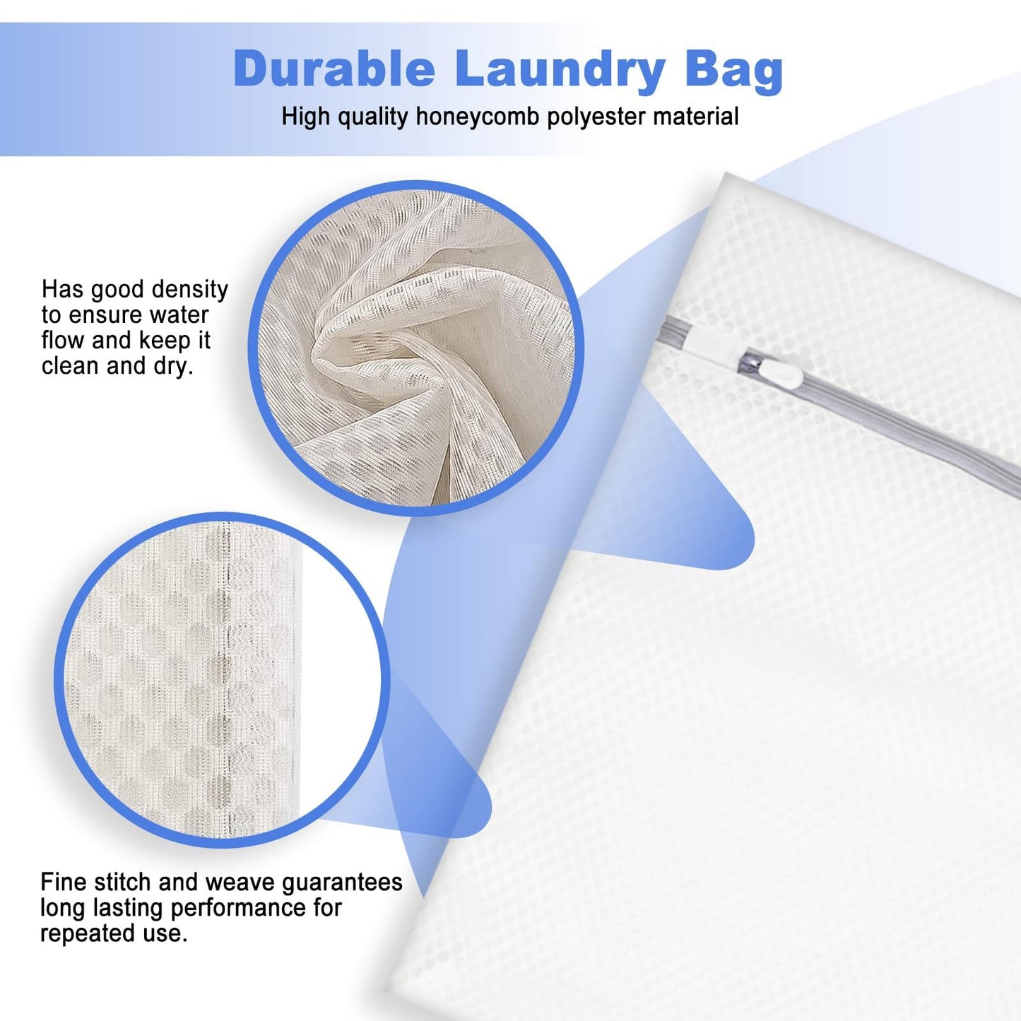 Quelcc Bolsa Lavadora, 3 Unidades Bolsa Ropa Lavadora, Bolsa Lavadora Ropa Interior con Cremallera, Laundry Bag para Blusas Delicadas, Ropa Interior, Sujetador, Lencería, Ropa y Zapatos de Bebé