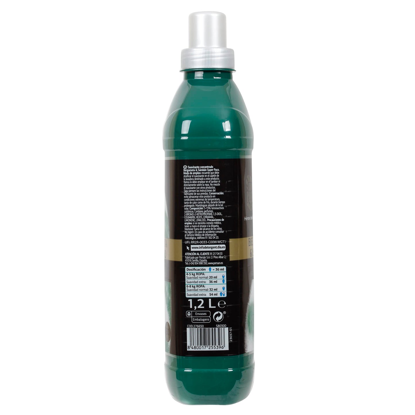 DIA SUPER PACO suavizante premium bergamota y sándalo botella 60 lv