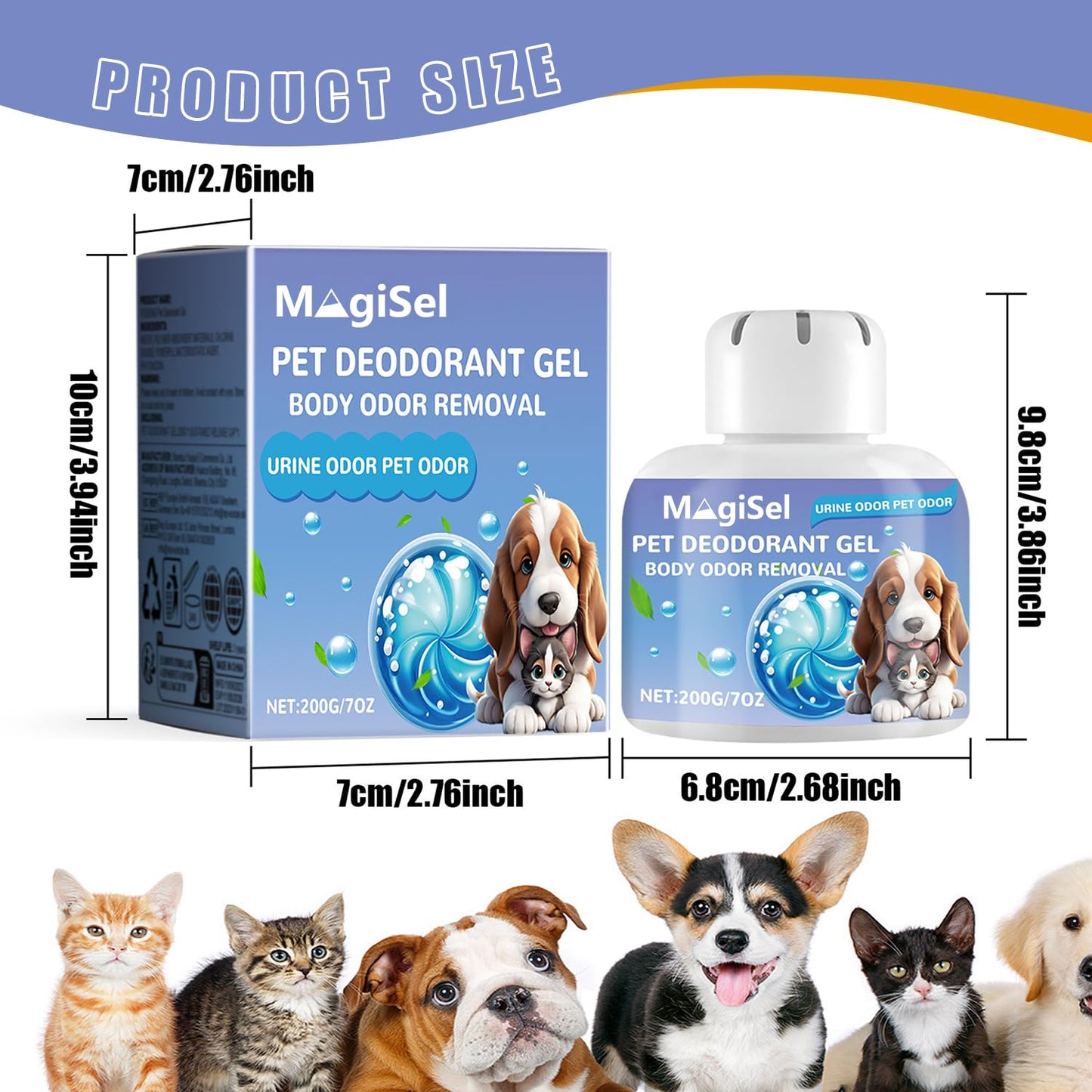 Neutralizador de Olores y Manchas Perros, Gel Desodorizante para Mascotas, Gel Neutralizador de Olores para Mascotas, Enzimático Eliminador de Olores Mascotas Eco, Elimina Olores Desagradables, 200g