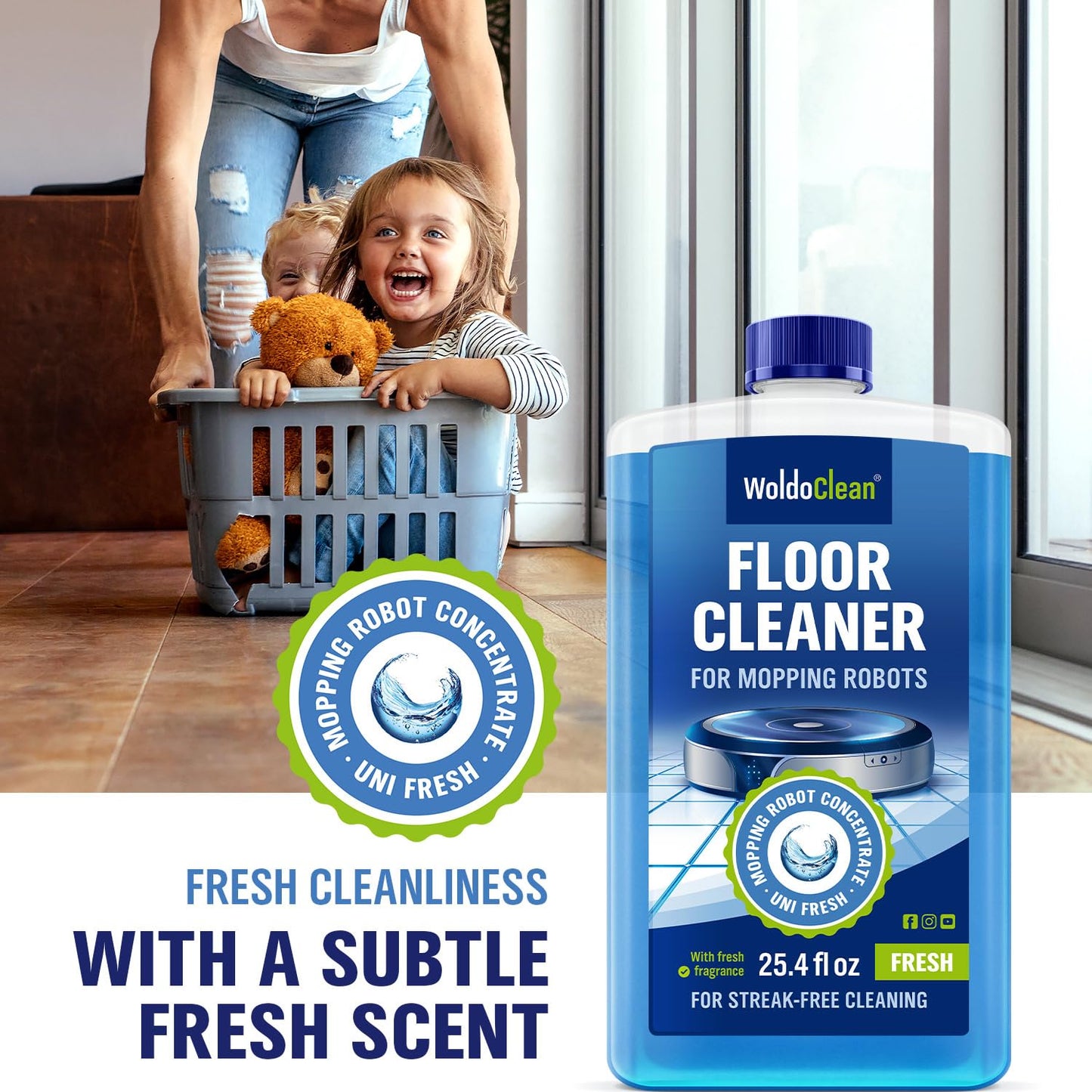 WoldoClean Limpiador de suelos para robots 750ml - para todas las plantas