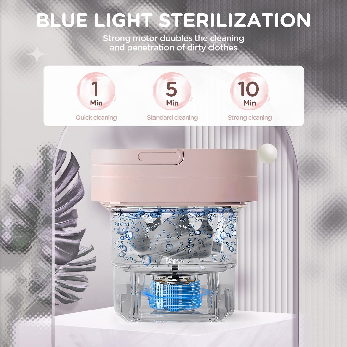 Mini lavadora plegable portátil lavado ultrasónico pequeña lavadora de mano con secadora y Blu-ray para camping, viajes, caravanas, dormitorios, 3 modos de limpieza, capacidad 6,5 l
